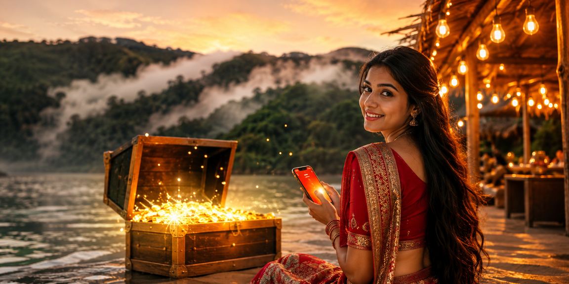 বান্দরবানের সৈকতে মোবাইলে পেমেন্ট করছেন একজন ব্যবহারকারী
