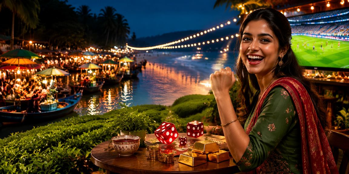 কক্সবাজারের চা বাগানে banglabit ডাইস গেমের দৃশ্য