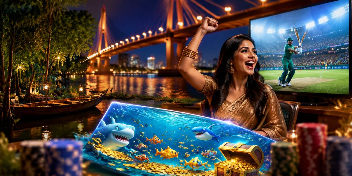 সুন্দরবনের কাছে বাংলাদেশি মডেল ক্রিকেট বেটিং করছেন